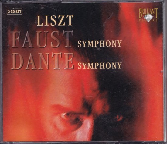 CD-hoes met tekst: LISZT FAUST SYMPHONY DANTE SYMPHONY 2 CD SET BRILLIANT CLASSICS.