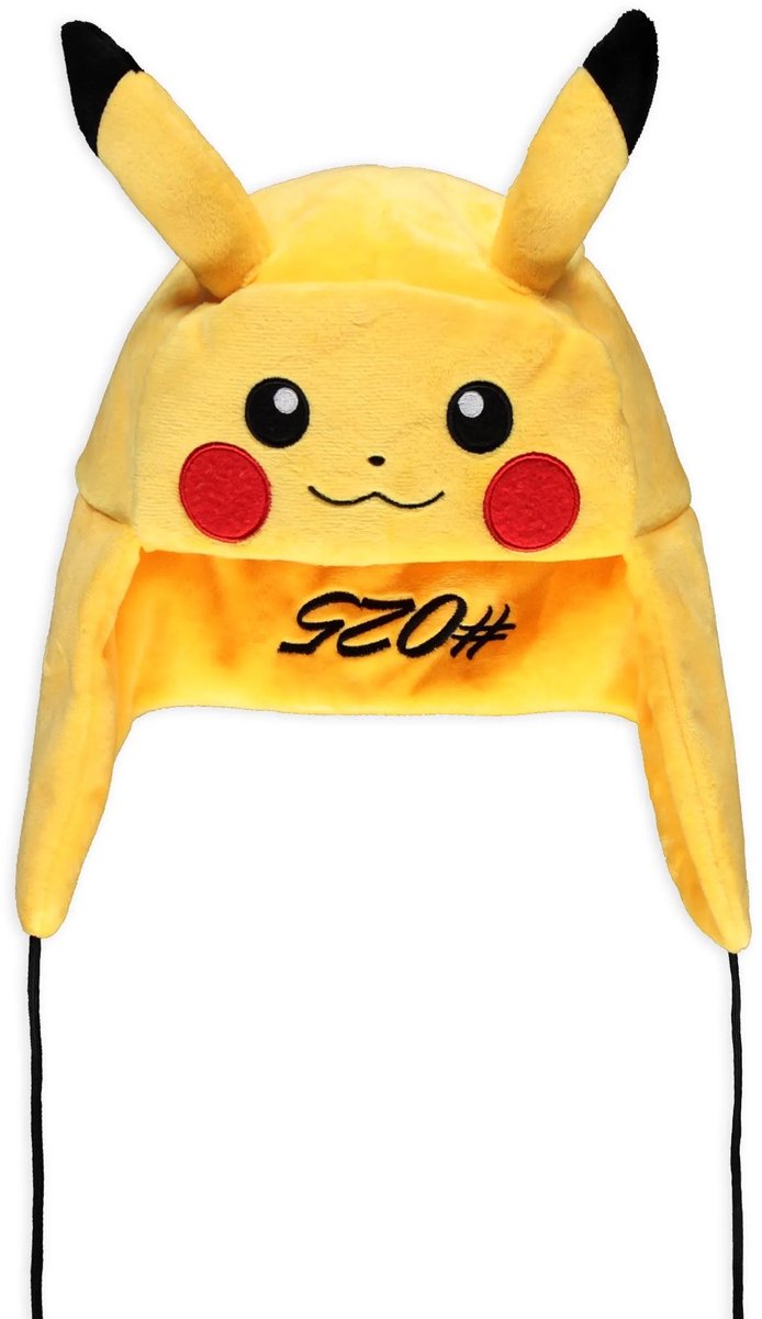 Pokémon - Pikachu - Novelty Trapper Hat Beanie Muts - L - Geel