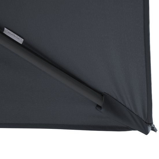 AXI Marisol Zweefparasol Ø 300cm Antraciet/grijs incl. Hoes – Gepoedercoat aluminium frame met kruisvoet – 360° Draaibaar - Kantelbaar – UV werend doek