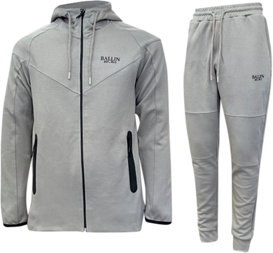 Heren Joggingpak Grijs - Comfortabele Pasvorm en Capuchon