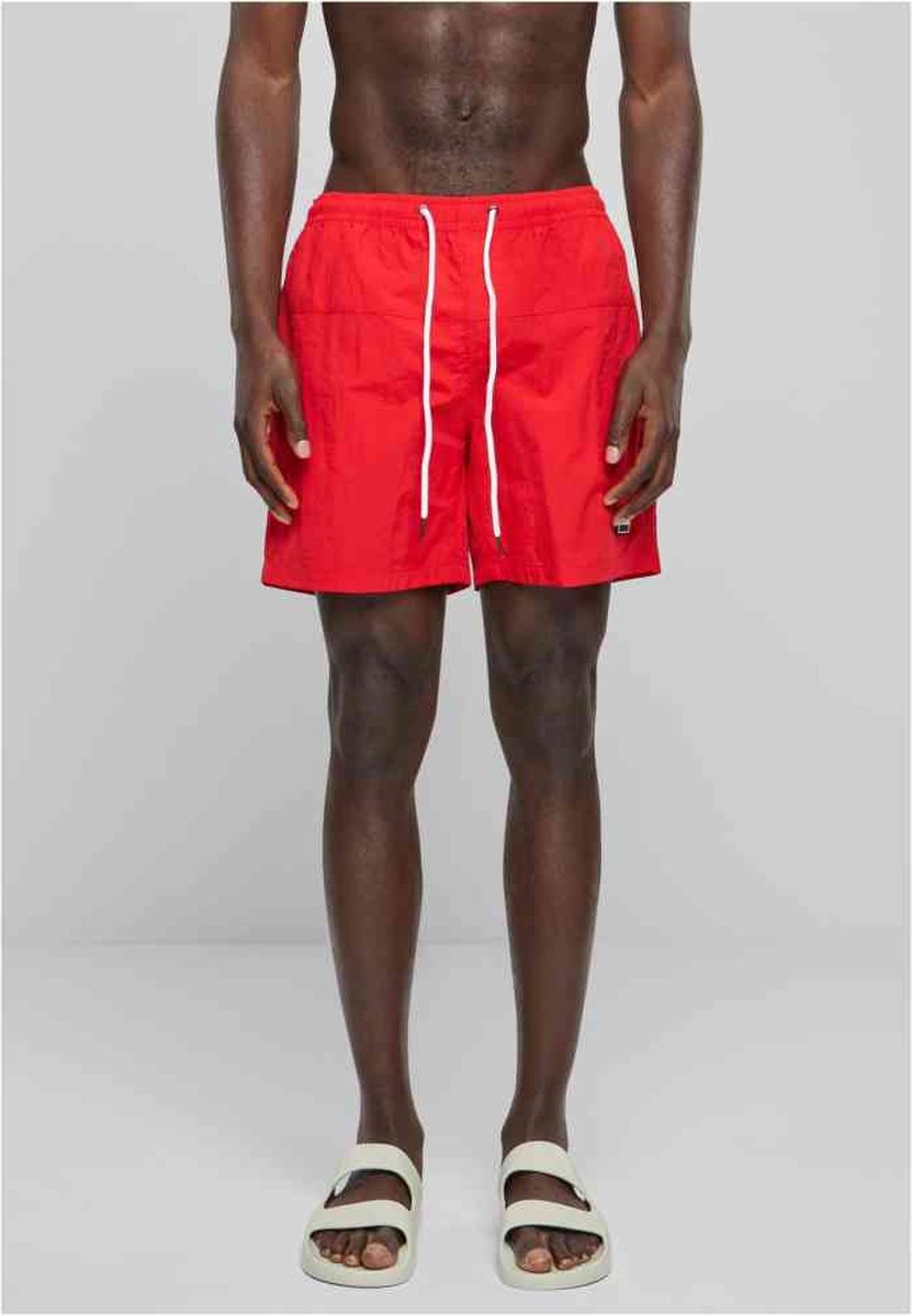 Urban Classics Block Zwemshorts 5XL Rood