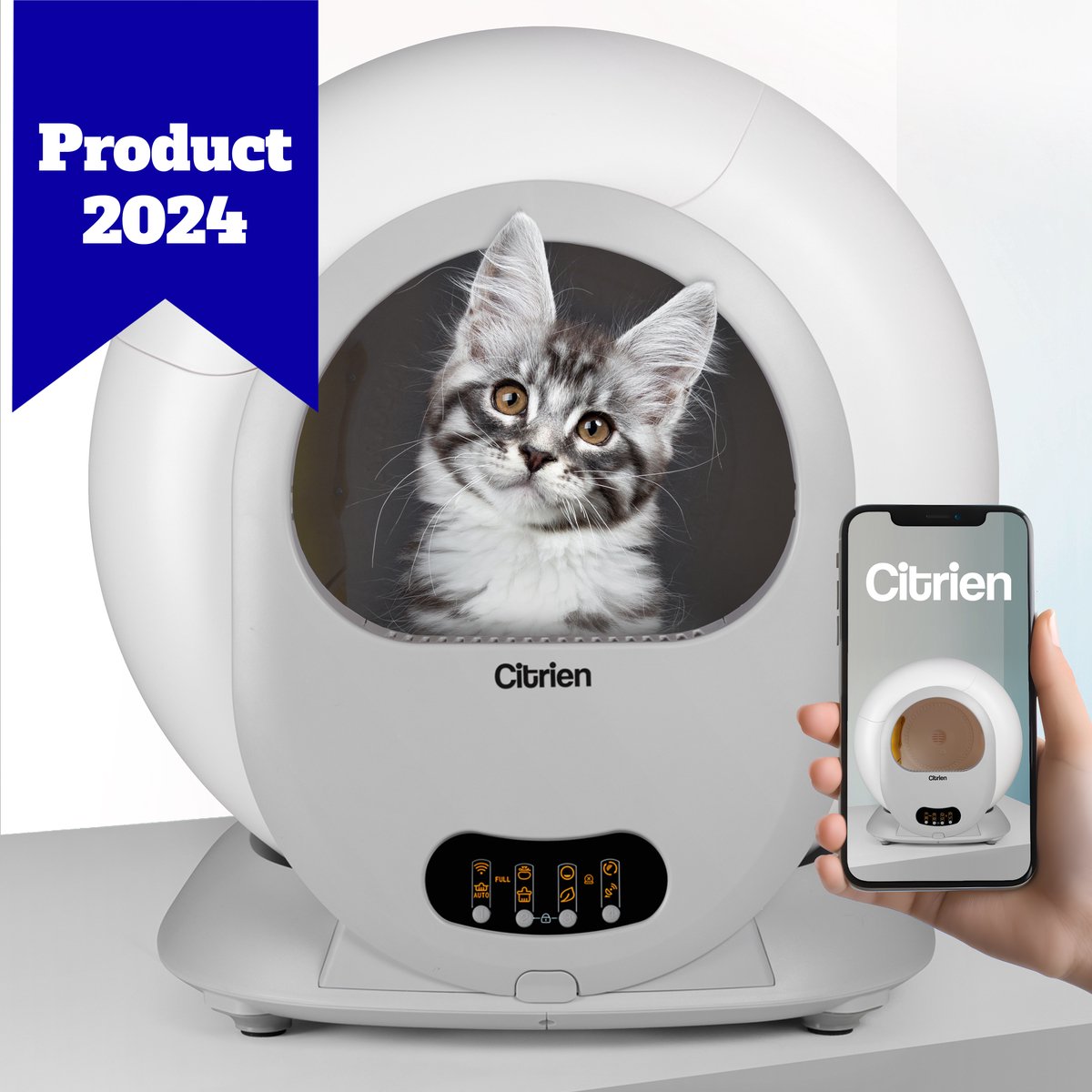 Citrien Zelfreinigende Kattenbak Automatisch & met App, XXL 65L + Gratis Extra’s