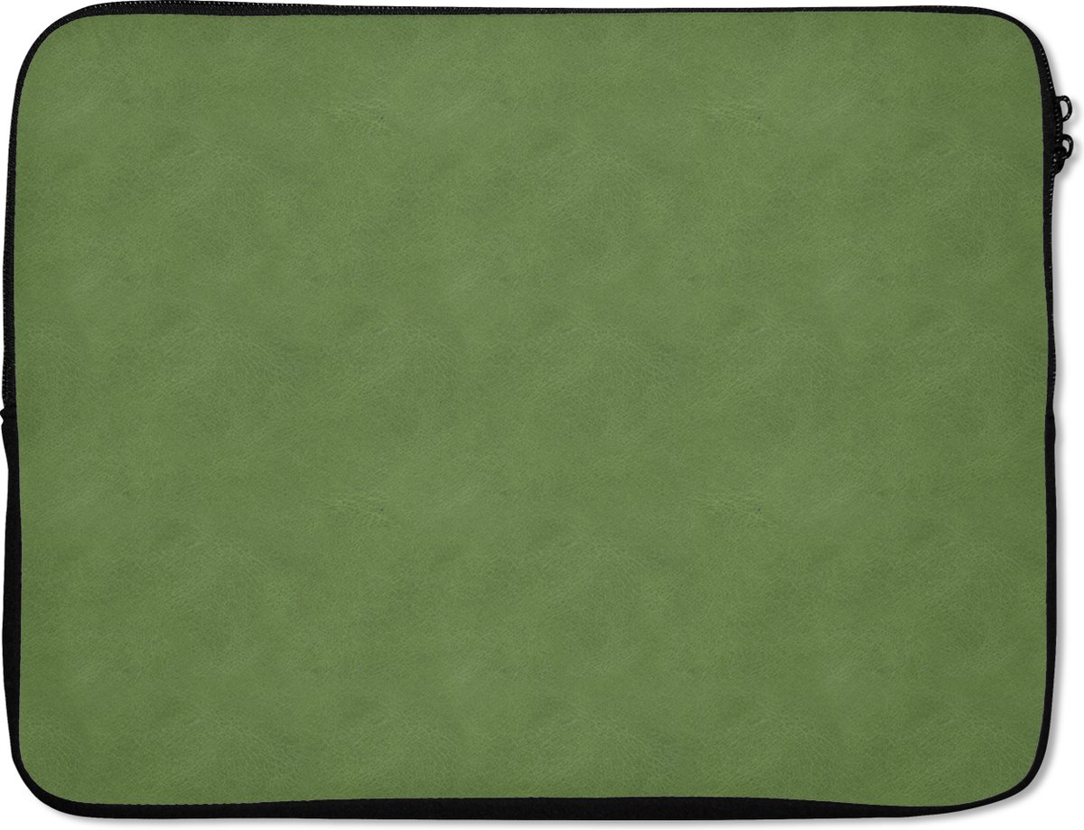 Laptophoes - Groen - Leer print - Laptop - Laptopaccesoires - 15 6 Inch - Laptopcase