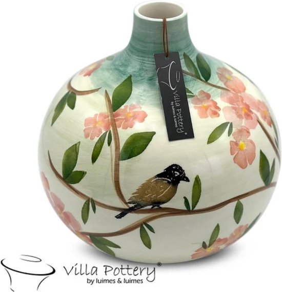 Vaas - Villa Pottery - Keramiek - Decoratie - Woondecoratie - Voorjaar - Blossom 1_2 Green