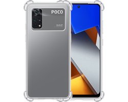 Hoesje - Geschikt voor Xiaomi Poco M4 Pro 4G - Sterk & Shockproof - Siliconen Shock Case - Hoes Cover - Telefoonhoes - Transparant