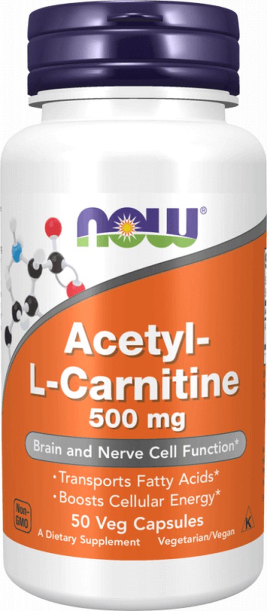 Goedkoopste NOW Acetyl-L-Carnitine 500 mg 50 capsules