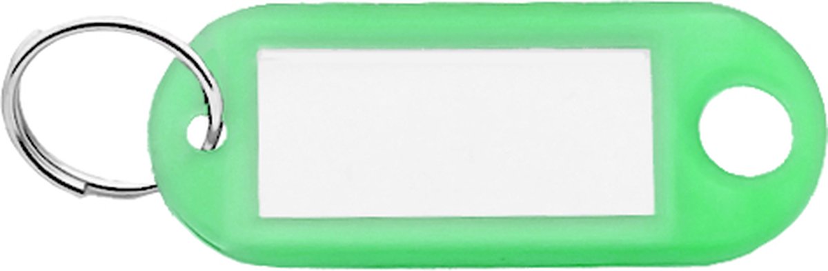 Sleutellabels Transparant Groen - 100 stuks
