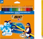 BIC Kids Aquacouleur kleurpotloden met aquarelkleureffect - 24 stuks
