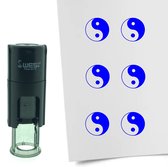CombiCraft Stempel Yin Yang 10mm rond - Blauwe inkt