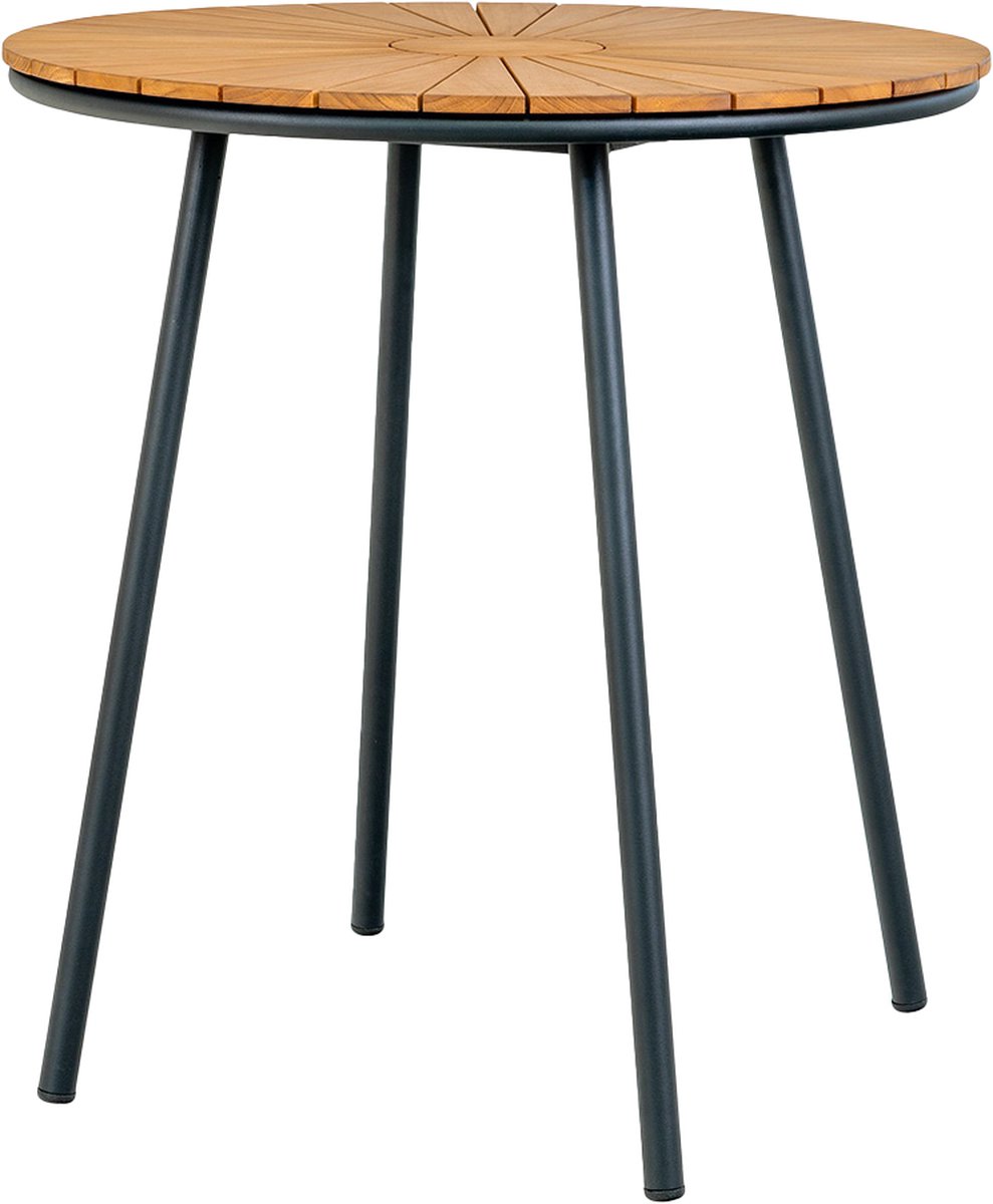 Artichok Matteo Tuintafel Bruin - Rond - 70 cm - Metaal & Teakhout