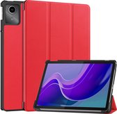 Hoes Geschikt voor Lenovo Tab M11 Hoes Book Case Hoesje Trifold Cover - Hoesje Geschikt voor Lenovo Tab M11 (11 inch) Hoesje Bookcase - Rood