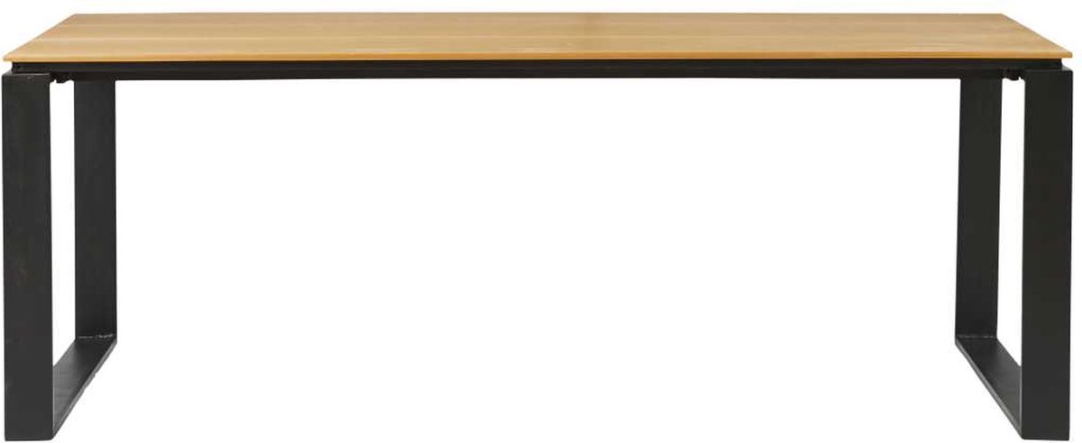Martinus tuintafel 100x210cm zwart,teak decor.