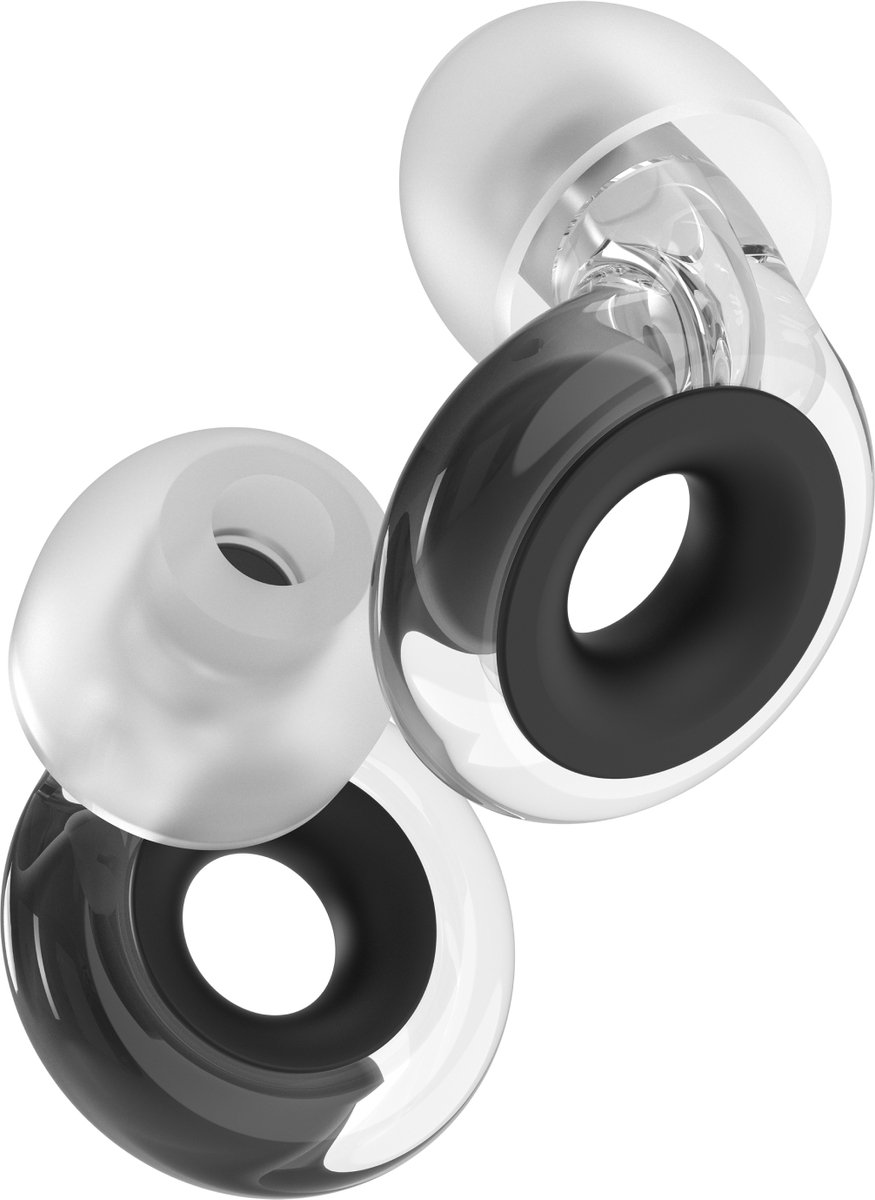 Loop Earplugs Engage Plus - premium oordoppen voor gehoorbescherming (16+5dB) in XS/S/M/L - subtiel, transparant design - geschikt voor dagelijks gebruik, heldere communicatie, sociale activiteiten, focus en ouders - Clear op Prijzenvolger.com