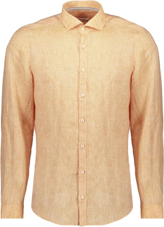 Pure H. Tico Overhemd Casual Shirt Longsleeve D81506 21110 612 Orange Plain Mannen Maat - XL