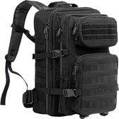 Tactical Backpack - Leger Rugzak - Militaire - Rugzak Heren en Dames - Noodpakket Oorlog - Zwart