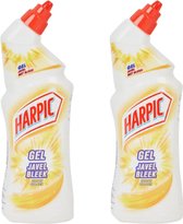 2x Gel blanchissant Harpic - Citroen - 750ml - Javel - Javel - Nettoyant WC
