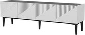 In And OutdoorMatch TV meubel Etienne - TV meubel - 45x154x37 cm - kleur wit en marmer zwart - spaanplaat - kunststof - decoratief design