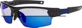 STENO C Matt Zwart Photochromic Sportbril met UV400 Bescherming en Flexibel TR90 Frame - Unisex & Universeel - Sportbril - Zonnebril voor Heren en Dames - Fietsaccessoires - Blauw