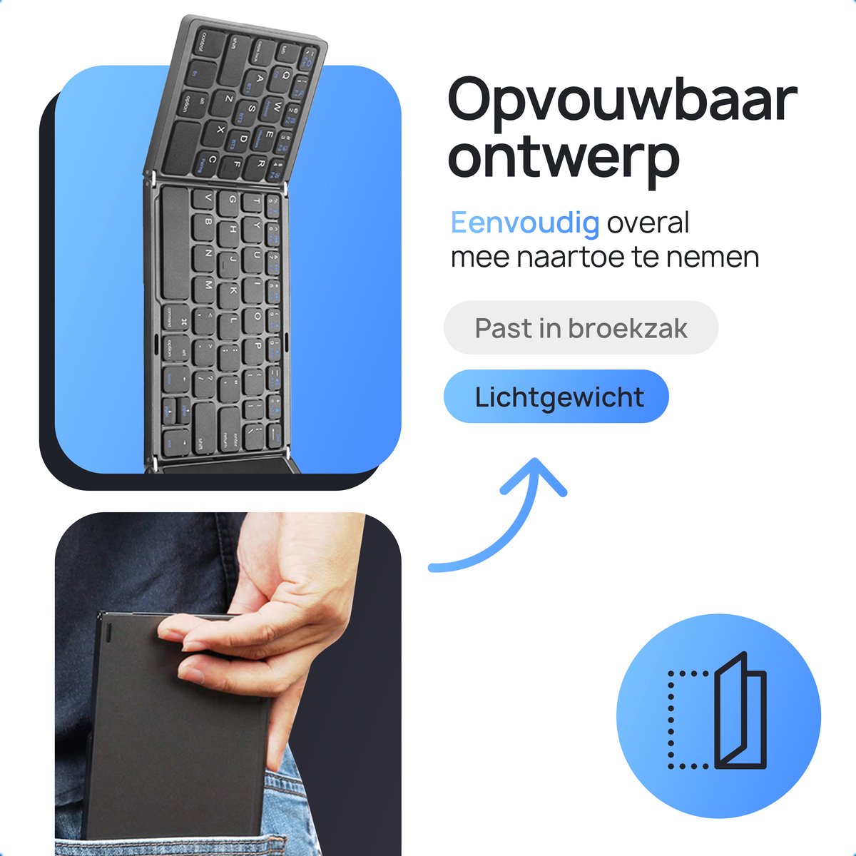 HP K&G Opvouwbaar Toetsenbord - Groot Touchpad thumbnail 6