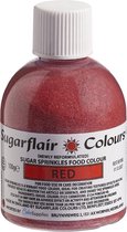 Sugarflair Sugar Sprinkles - Red - 100g - Gekleurde Suiker - Eetbare Taartdecoratie