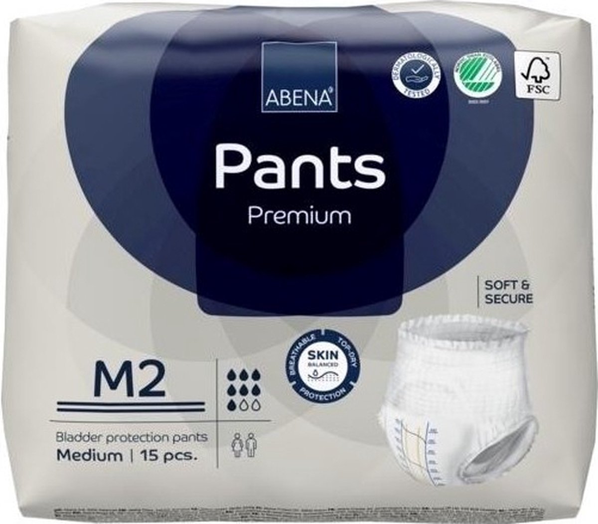 Goedkoopste Abena Pants Premium 2 Medium - 12 pakken van 15 stuks