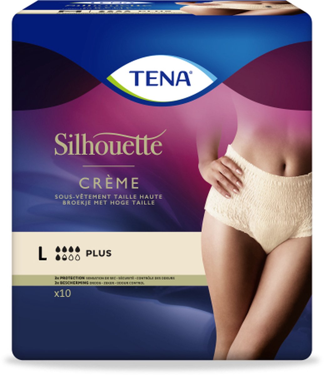 Goedkoopste Tena Silhouette Plus Crème Large - 8 pakken van 10 stuks