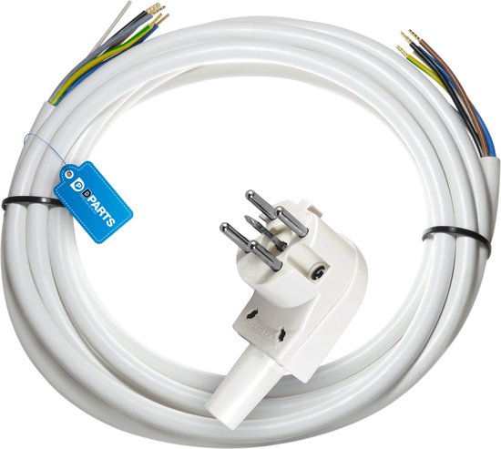 Foto: Dparts perilex kabel met stekker 5 meter 5x2 50mm aansluitkabel snoer voor kookplaat