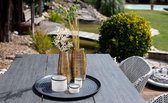 Vaas goud mat ca. 25 x 10 x 10 cm bloemenvaas decoratieve vaas steengoed rond