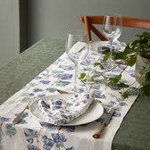 Set van 10 kaasdoektafellopers, 3 m lang, boho-gaas, tafelloper voor verjaardagsfeest, festival, bruiloftsdecoratie, donkerblauw