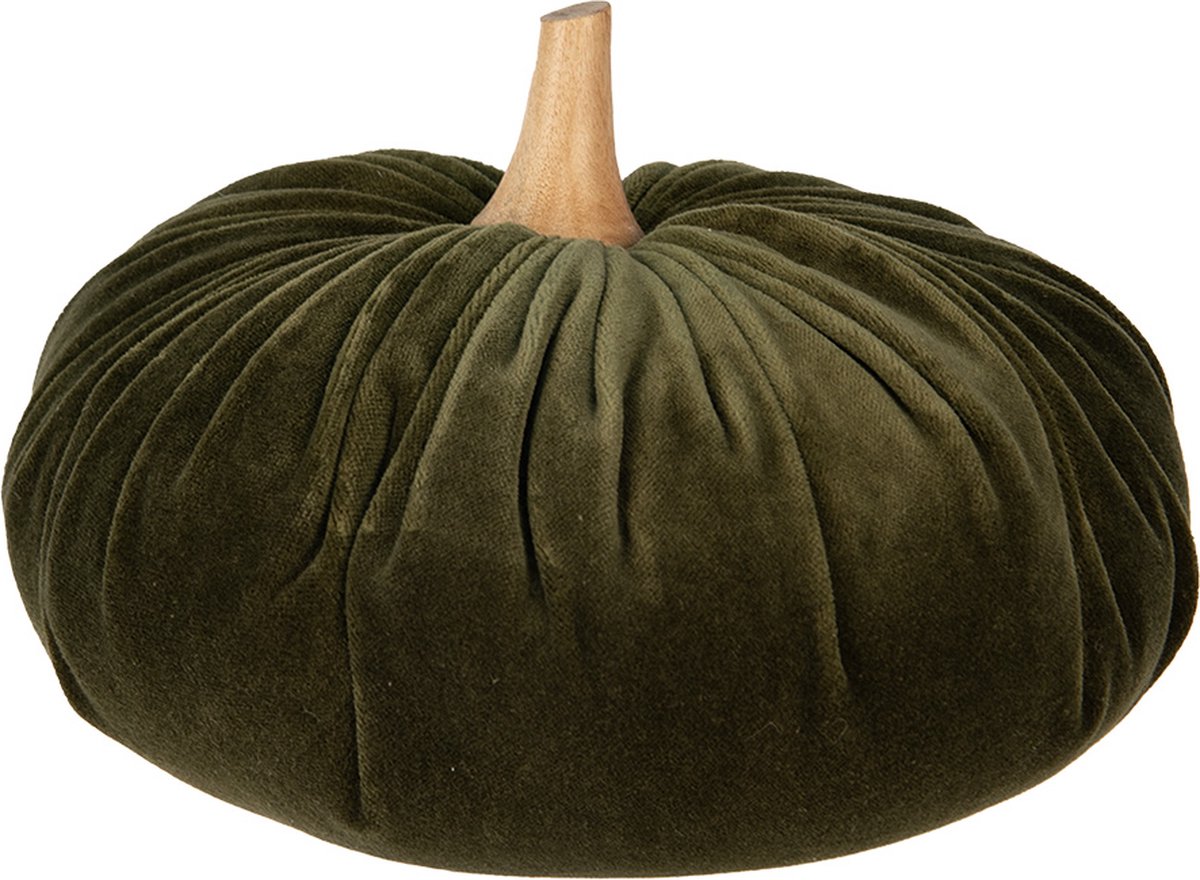 Decoratie Pompoen Ø 25x16 cm Groen Polyester Herfst decoratie