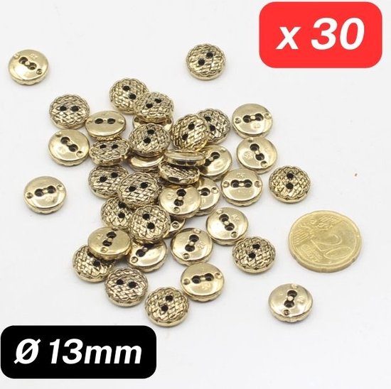 Metalen knopen om te stofferen 22mm incl. gereedschap en instructies - 12 stuks
