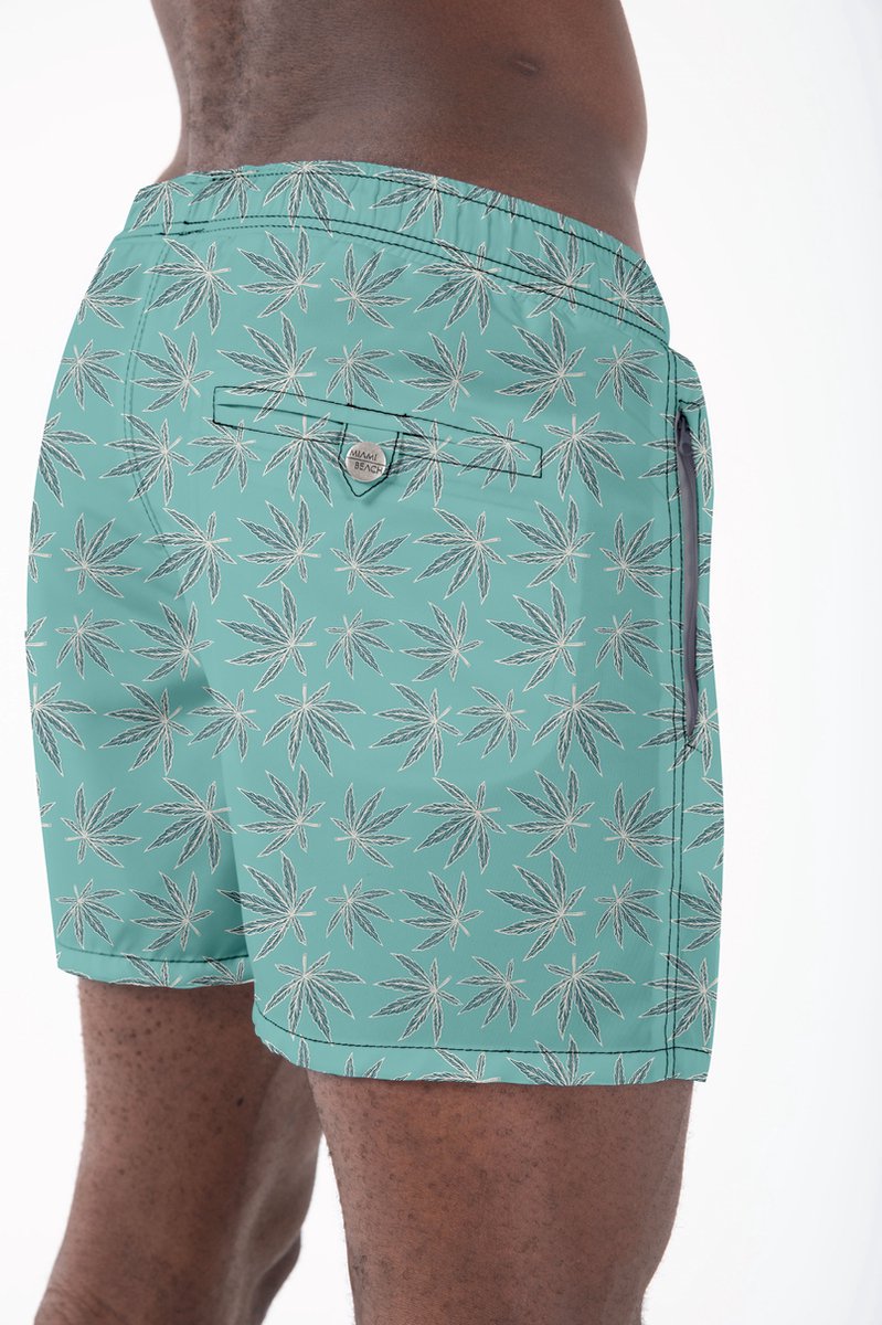 Miami Beach | Hoogwaardige Kwaliteit Zwemshort | Zwembroek | Beachshort | Heren | Sneldrogend | 231 Mint | — afbeelding 4