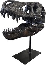 T- Rex Skull XXL sur support métal - Replica - Tyrannosaurus Rex - Dinosaurus - Fossile - Décoration de Luxe - 30x25 cm
