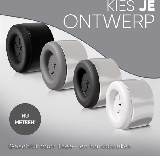 COM-FOUR® 2x zelfklevende handdoekhaken - handdoekhouder van roestvrij staal 304 - handdoekklem zonder boren voor badkamer en keuken (2 stuks