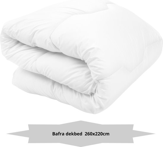 Bafra - Ultra Soft Dekbed - ALL YEAR DEKBED - 260x220 cm - 2 persoons - Anti Allergie - Wasbaar - Wit - ALLE MATEN BESCHIKBAAR