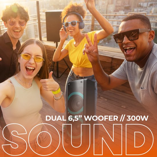 Denver Bluetooth Speaker Party Box - Discolichten - Partybox - Incl. Microfoon - BPS352 van Denver — afbeelding 3