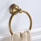 Antieke Handdoekring - Vintage Handdoekhouder - Handdoek Ring - Handdoekhouder - Badkamer Accessoires - Wandmontage - Wall Mounted - Towel Ring - Goudkleurig - Golden -