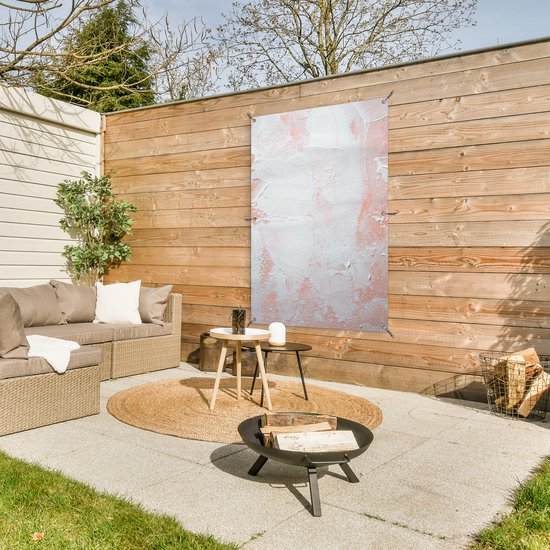 Affiche jardin - Toile Posters de jardin extérieur - Peinture - Abstrait - Design - 80x120 cm - Jardin