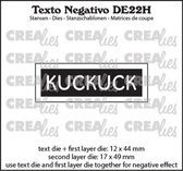 Crealies Texto Negativo KUCKUCK DE (H) DE22H max. 17x49mm (06-24)