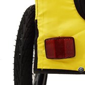 vidaXL - Hondenfietstrailer - oxford - stof - en - ijzer - geel - en - zwart