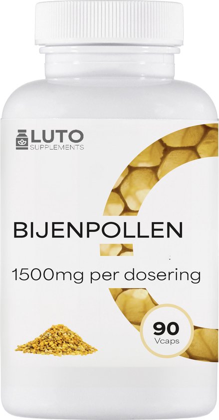 Bijenpollen - 90 Vegetarische capsules - 1500mg per dagdosering - Luto Supplements