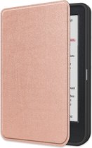 Hoes Geschikt voor Kobo Clara Colour Hoesje Bookcase Cover Book Case Hoes Sleepcover - Rosé Goud