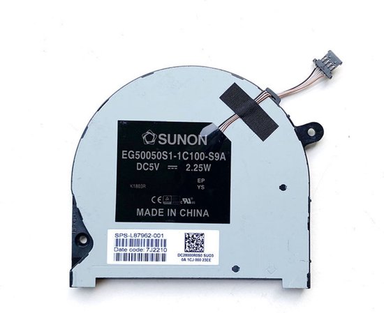 CPU/ventilateur de refroidissement de remplacement pour HP Envy 13-BA Series - P/N : L94043-001