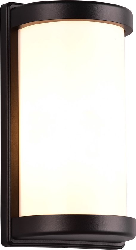 LED Tuinverlichting - Wandlamp Buitenlamp - Trion Hanem - E27 Fitting - Rond - Mat Zwart - Aluminium