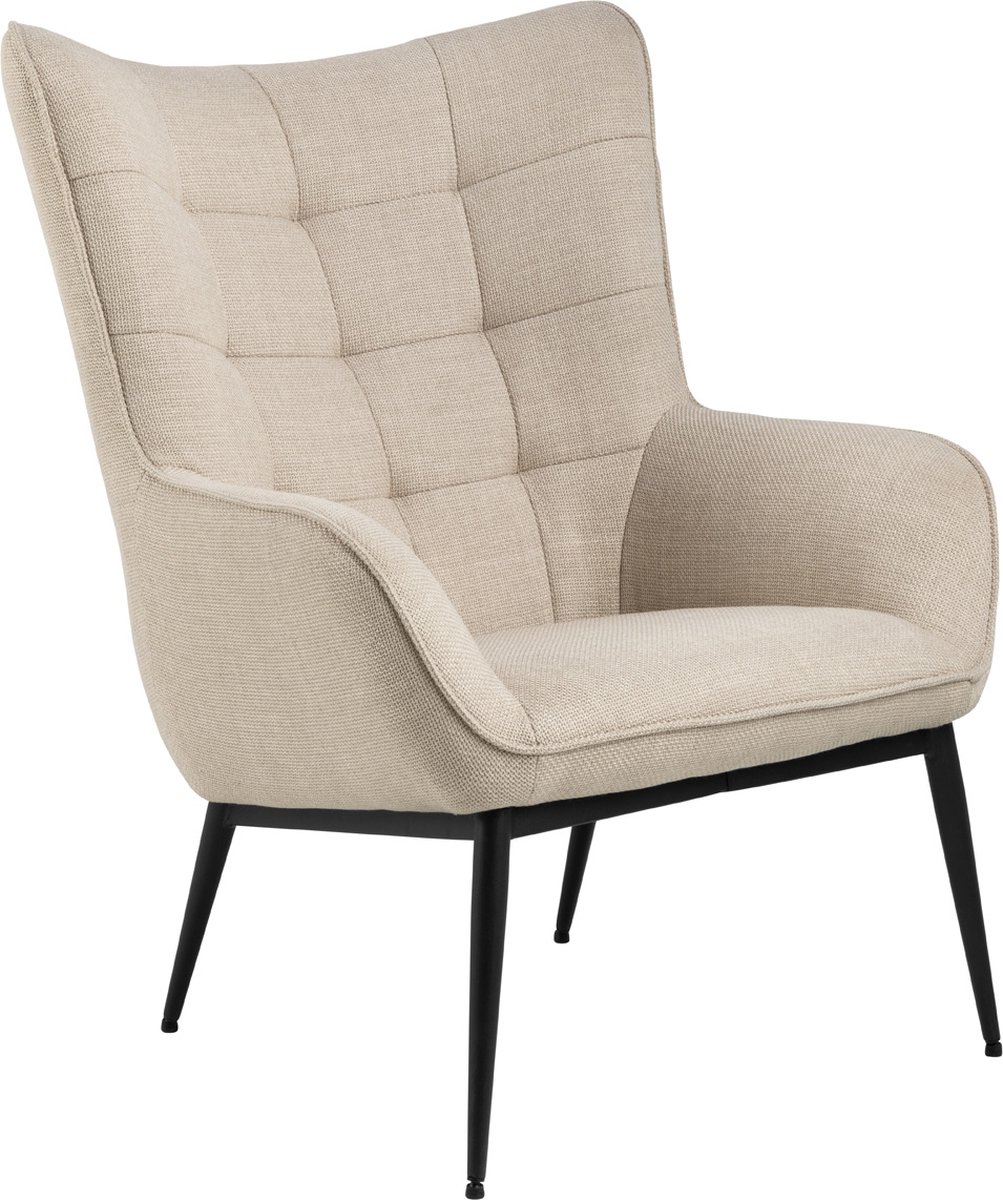 Giga Living Fauteuil Beige Stof - 77x89,5x99cm - Vera - Giga Living