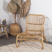 Rotan Fauteuil - Zithoogte 44cm - Naturel - Rotan Stoel Niagara - Giga Meubel