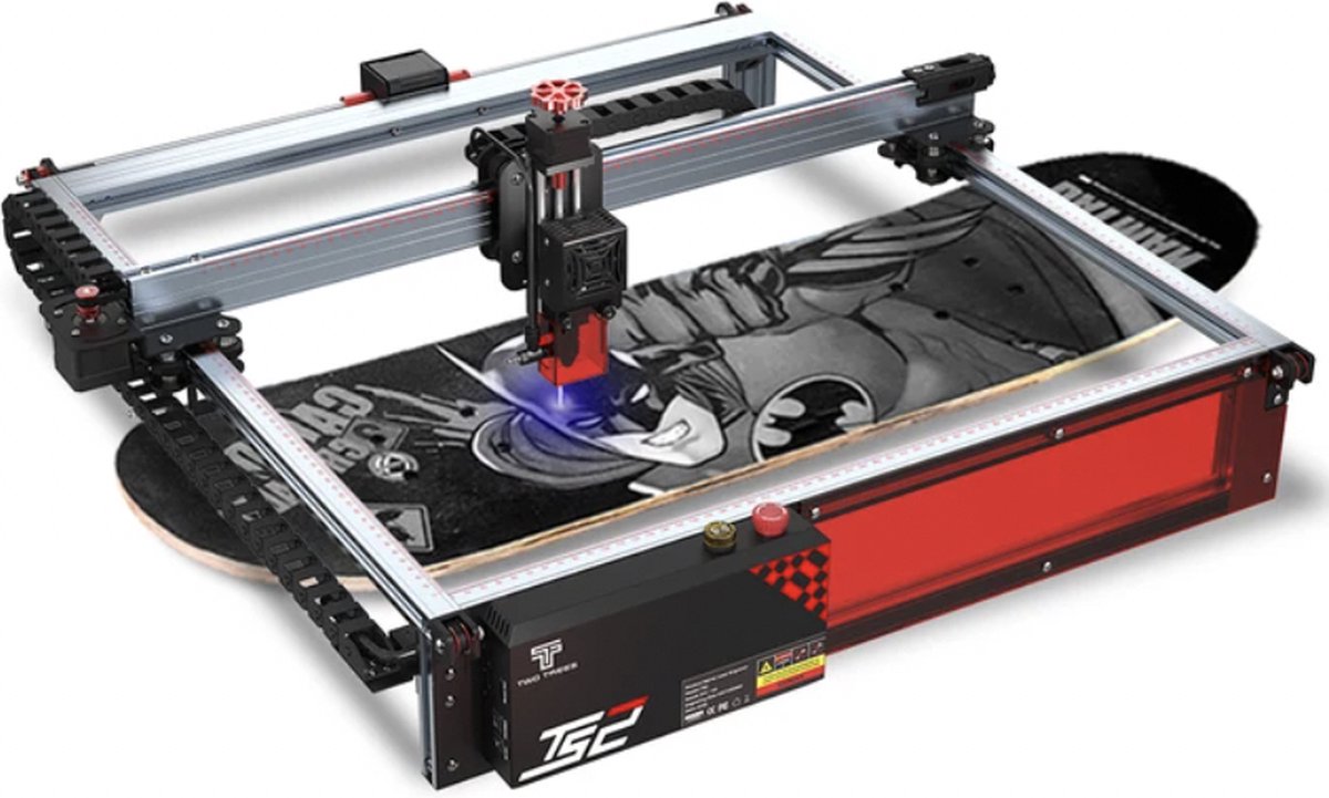 VORLOU - Laser Graveermachine - 10W laser & 40 cm x 40 cm - op APP bestuurbaar - Laser Cutter - Laser Graveer - Compleet - Metaal - met Accessoires