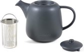 Theepot – hoogwaardige theepot met zeefinzet van 304 roestvrij staal – design theepot voor thee en theezakjes (keramiek, 1,3 liter)