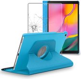 ebestStar - Hoes voor Samsung Galaxy Tab A 10.1 2019 T510 T515, Roterende Etui, 360° Draaibare hoesje, Blauw + Gehard Glas