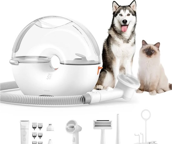 Neakasa P0 Pro – Kedi ve Köpek Tıraş Makinası, Vakumlu Tarama Seti – 48dB Çok Sessiz Tasarım – Pet Tüy Bakım Seti – Internal Veterinary Systems